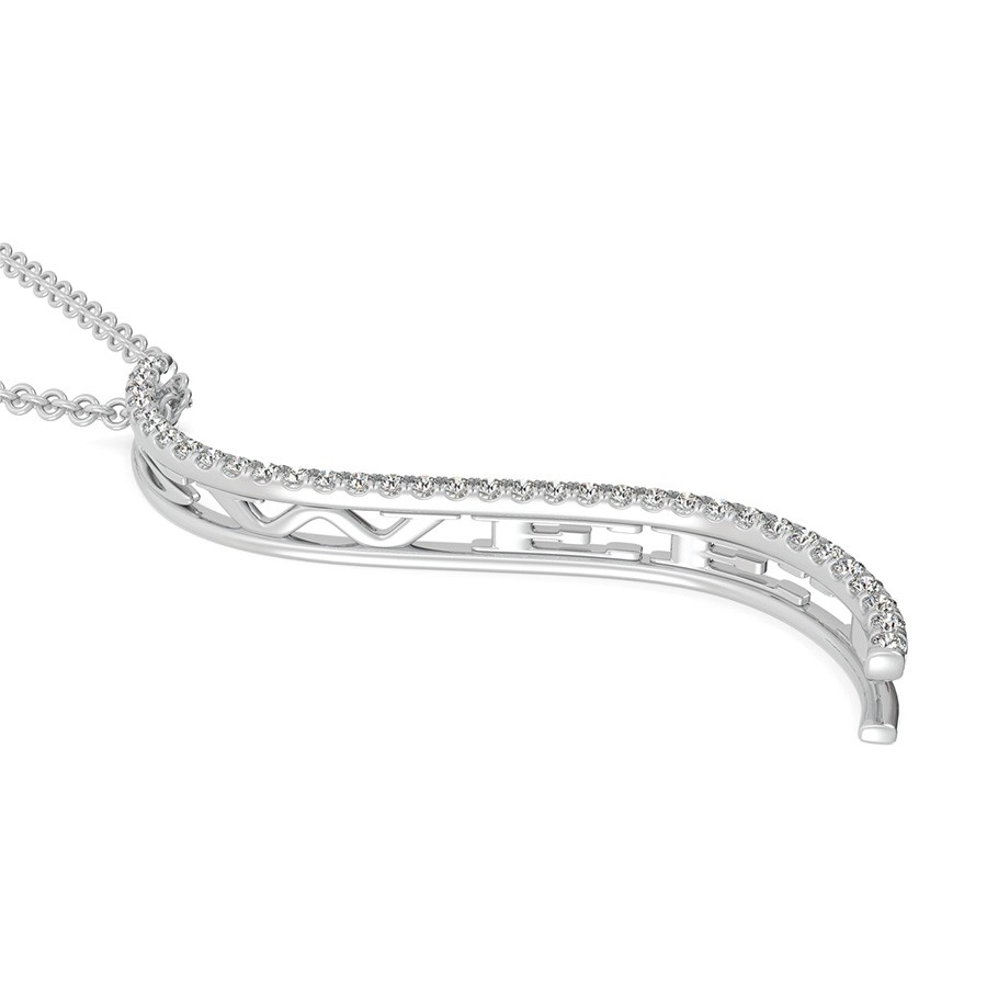 "SWEET" S-Curved Drop Bar Pendant 