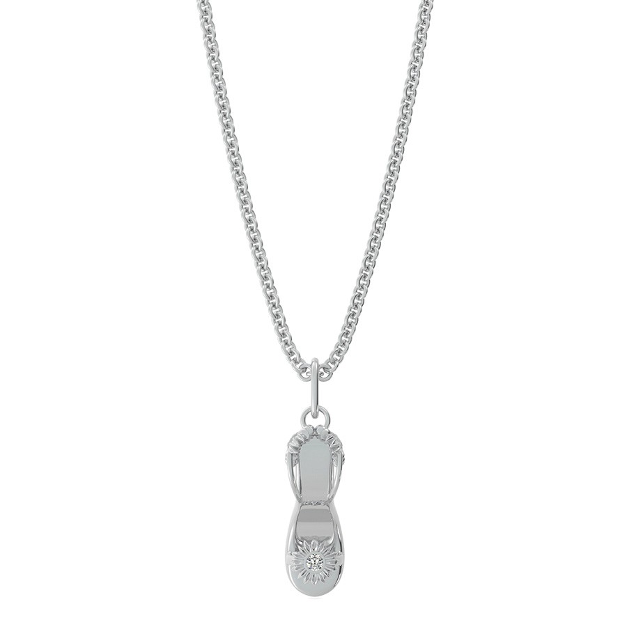 High Heel Flower Charm Pendant