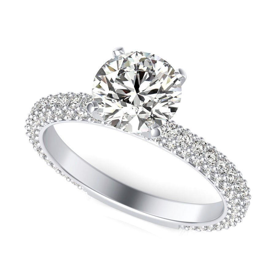 Micro Pave Engagement Ring