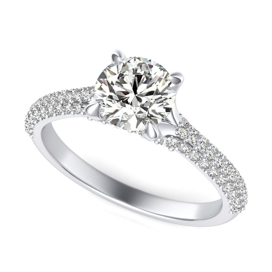 Micro Pave Engagement Ring