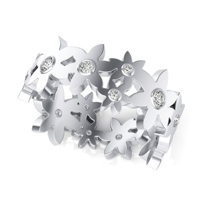 Floral Bezel Fashion Ring