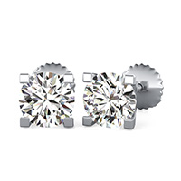 Square Prong Stud Earrings