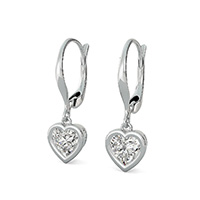 Leverback Bezel Earrings