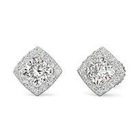 Scroll Basket Halo Earrings