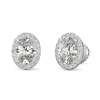 Scroll Basket Halo Earrings