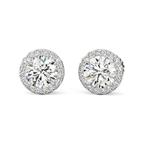 Scroll Basket Halo Earrings