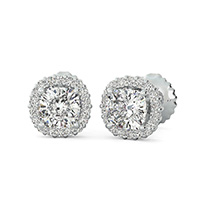 Wire Basket Halo Earrings