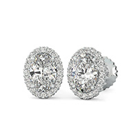 Wire Basket Halo Earrings