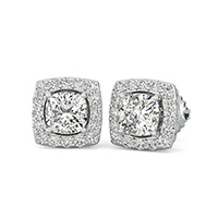 Cut Through Scroll Halo Earrings