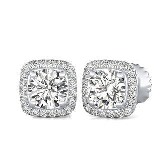 Martini Halo Stud Earrings