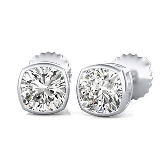 Bezel Stud Earrings