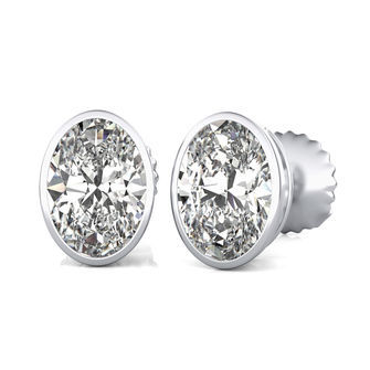 Bezel Stud Earrings