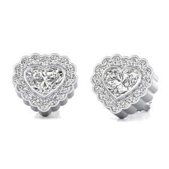 Bezel Halo Earrings