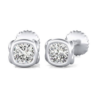 Bezel Stud Earrings