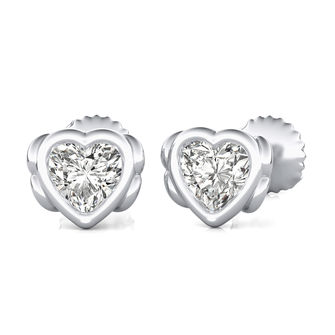 Bezel Stud Earrings