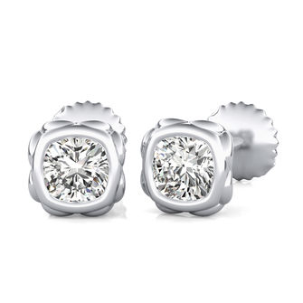 Bezel Stud Earrings