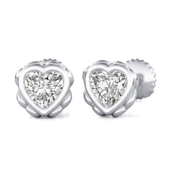 Bezel Stud Earrings
