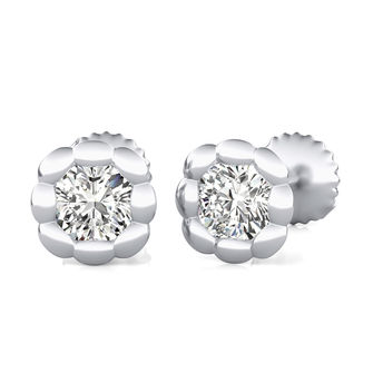 Bezel Stud Earrings