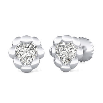Bezel Stud Earrings