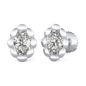 Bezel Stud Earrings