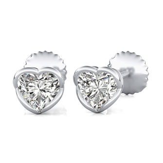 Bezel Stud Earrings