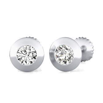 Bezel Stud Earrings