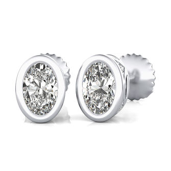 Bezel Stud Earrings