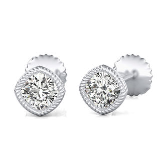 Bezel Stud Earrings