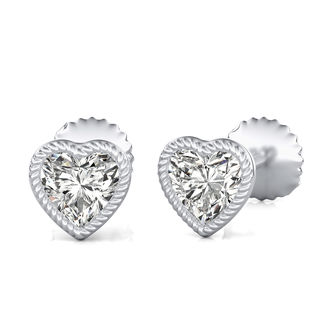 Bezel Stud Earrings