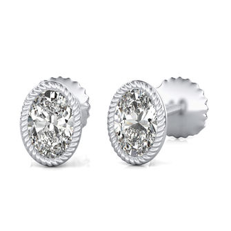 Bezel Stud Earrings