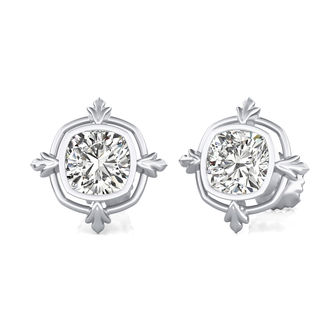 Bezel Stud Earrings