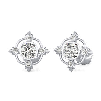 Bezel Stud Earrings