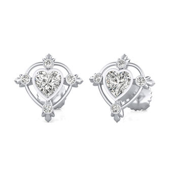 Bezel Stud Earrings