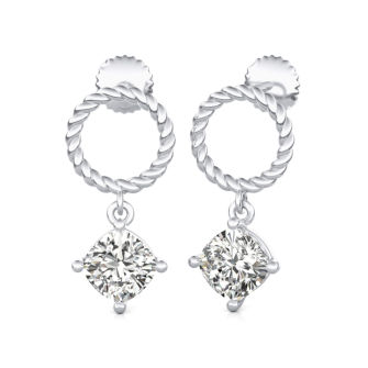 Dangle Solitaire Earrings