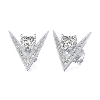 V Stud Earrings