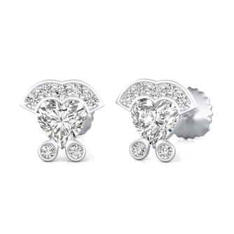 Half Halo Stud Earrings