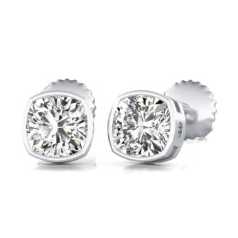 Bezel Stud Earrings