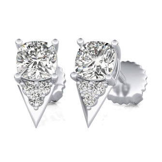 Stud with Triangle Earrings 