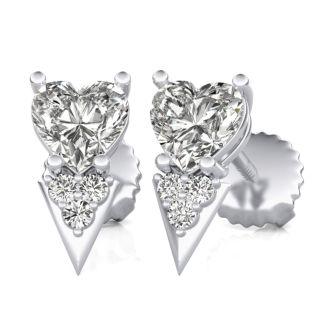 Stud with Triangle Earrings 