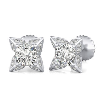 Flower Halo Stud Earrings