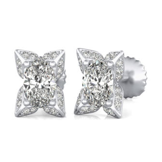Flower Halo Stud Earrings