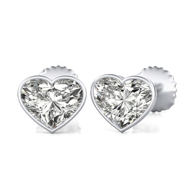 Bezel Stud Earrings