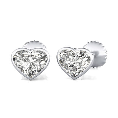 Bezel Stud Earrings