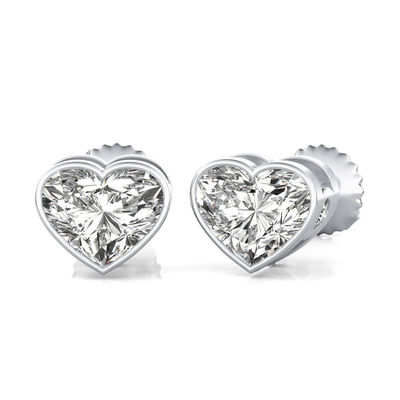 Bezel Stud Earrings