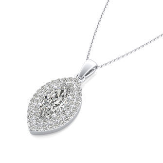 Double Row Halo Pendant