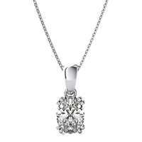 Solitaire Double Wire Basket Pendant 
