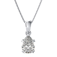 Heart Prong Solitaire Basket Pendant 