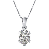 Solitaire Basket Pendant With Heart Prongs
