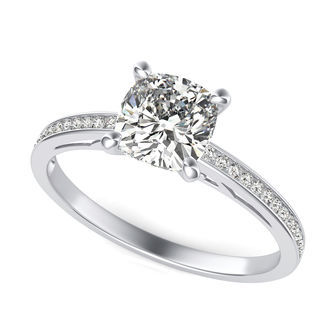 Channel Set Engagement Ring