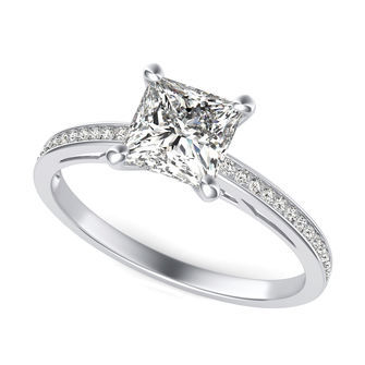 Channel Set Engagement Ring